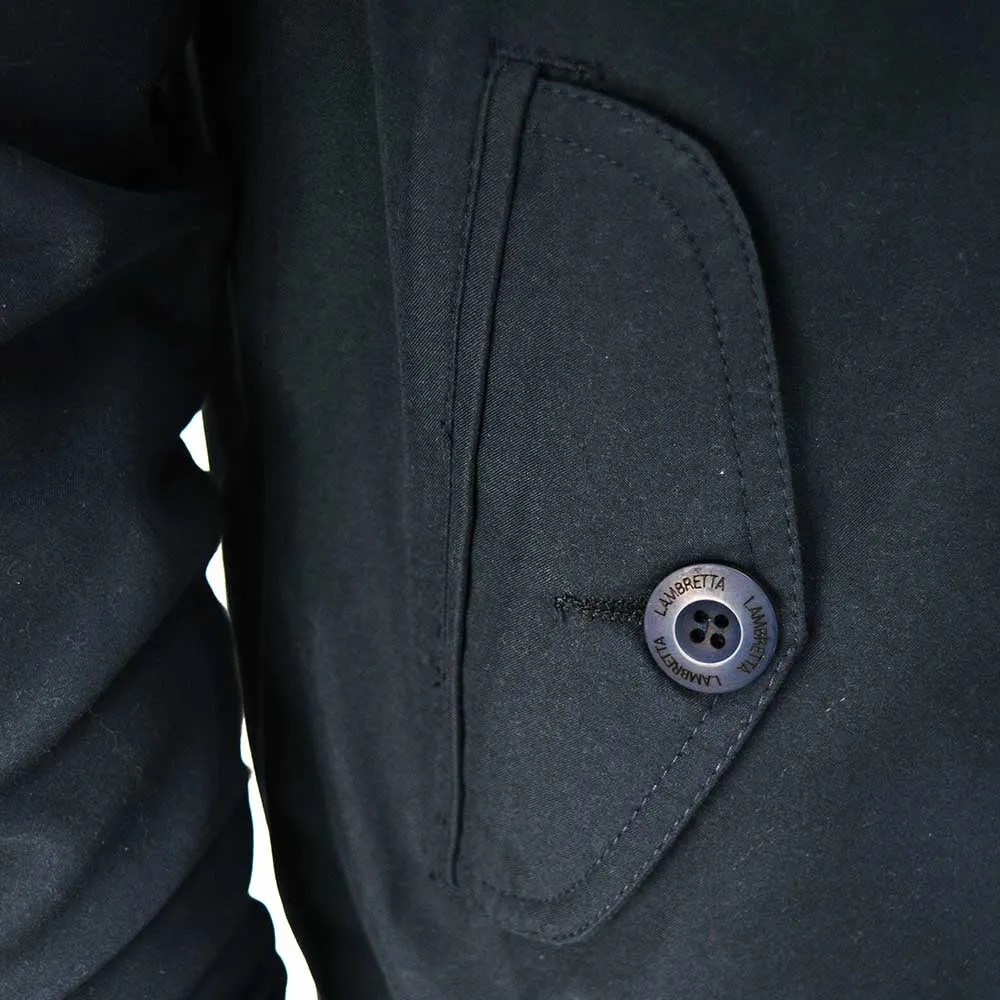 Lambretta Men's LMBBHH1 Showerproof Classic Harrington Jacket Navy Blue