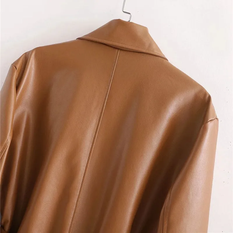 LEATHER TRENCH COAT
