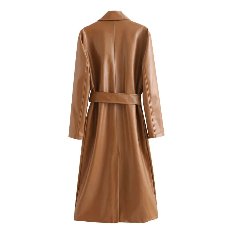 LEATHER TRENCH COAT