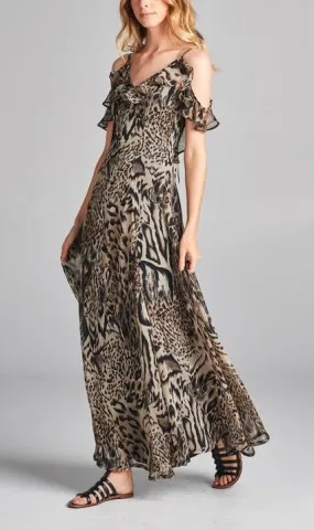 Leopard Print Maxi Dress