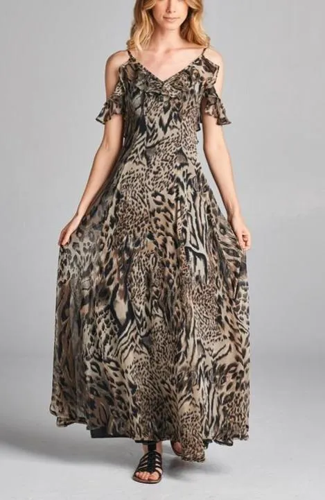 Leopard Print Maxi Dress