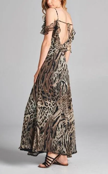 Leopard Print Maxi Dress