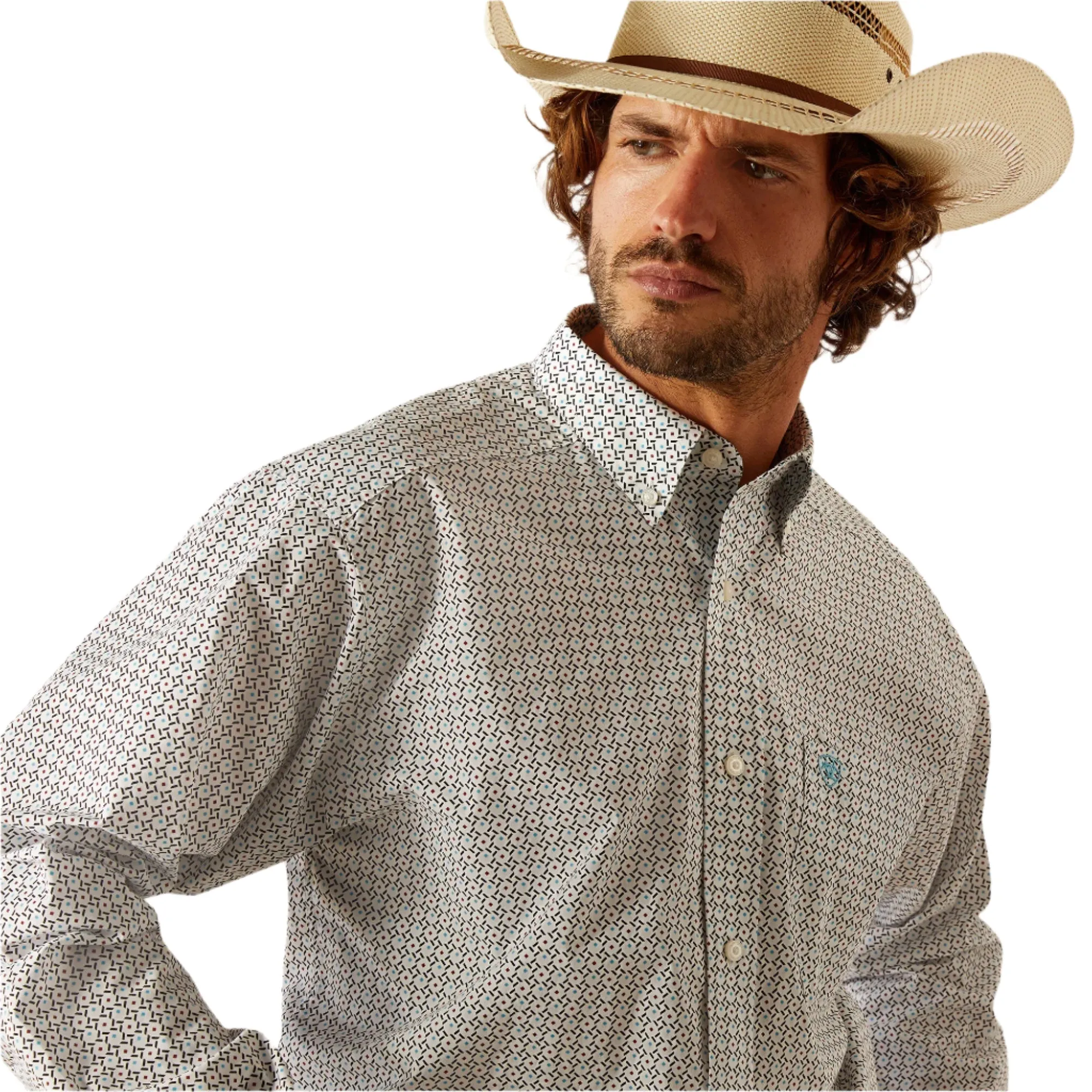 Men's Ariat Gaylor Shirt White 10054643