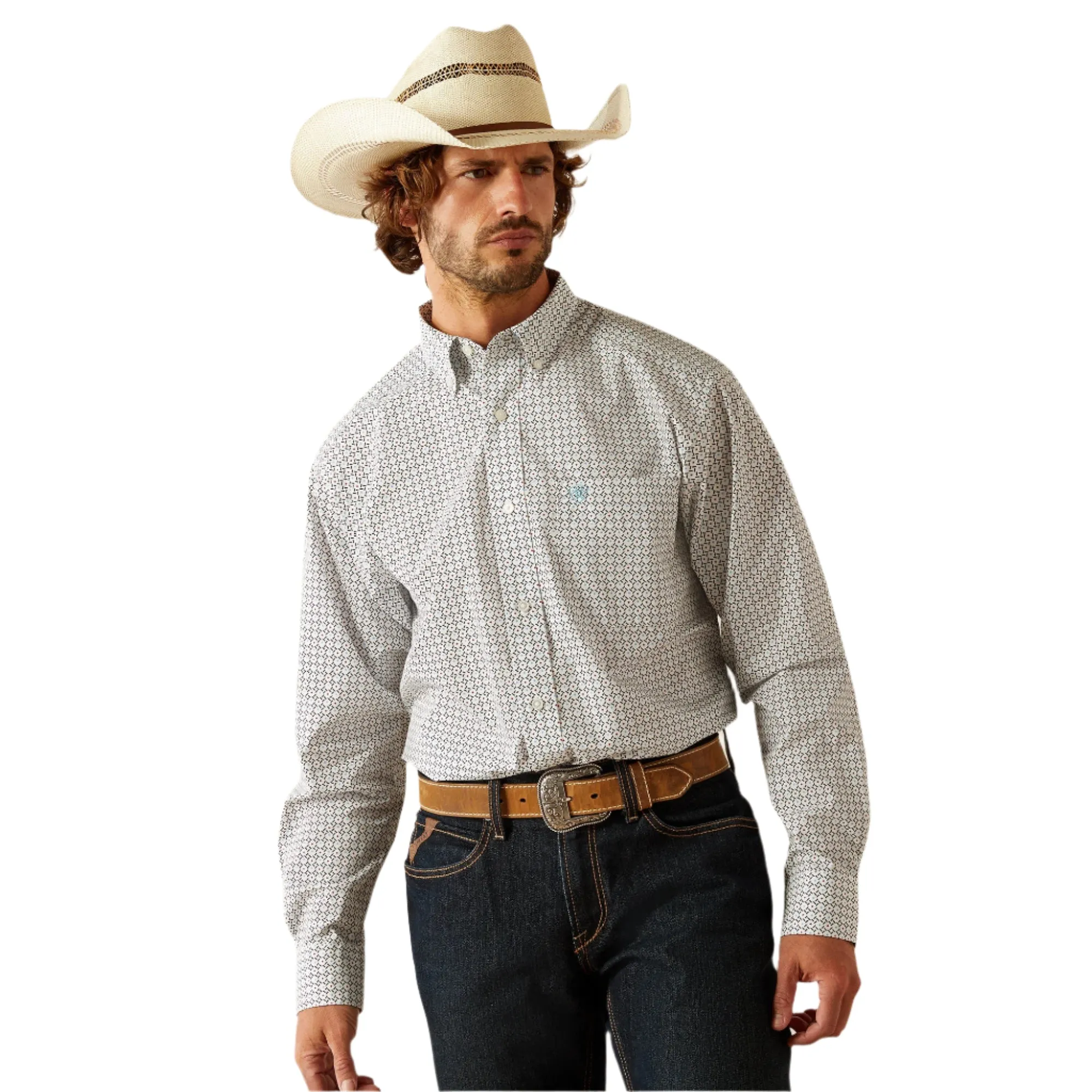 Men's Ariat Gaylor Shirt White 10054643