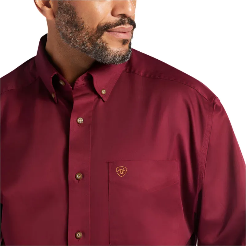 Men's Ariat Solid Twill Classic Fit Shirt 10012635
