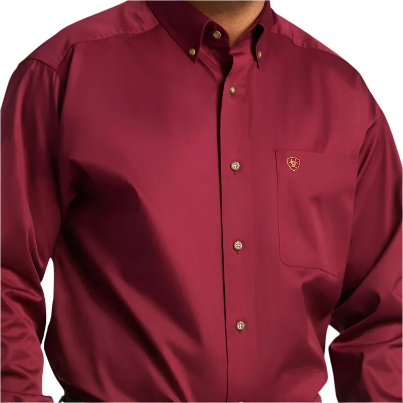 Men's Ariat Solid Twill Classic Fit Shirt 10012635