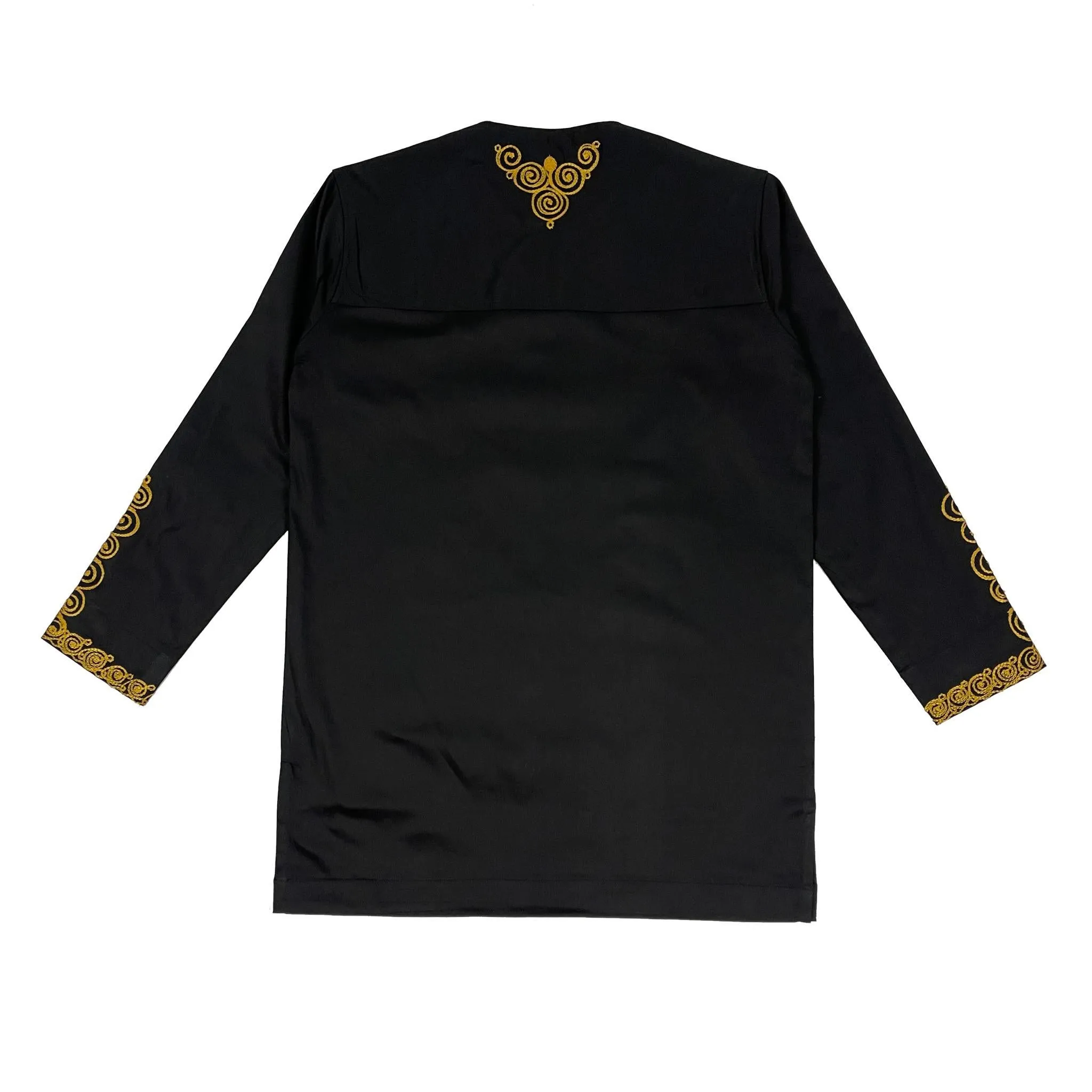 Men's Black & Gold Embroidery Shirt