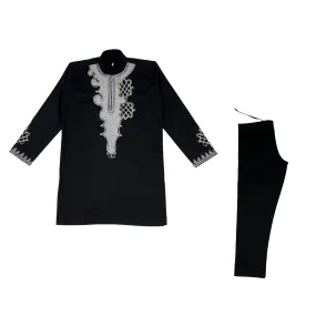 Men's Black & Grey Suit