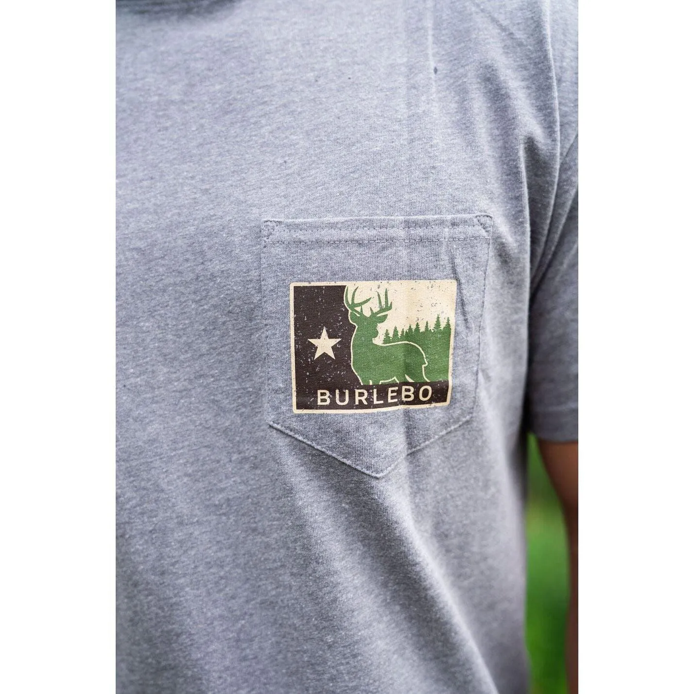 Men's Burlebo Texas Deer Flag T-Shirt TXDF-SS-DHG