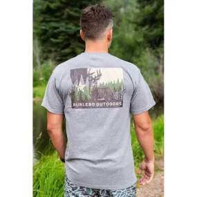 Men's Burlebo Texas Deer Flag T-Shirt TXDF-SS-DHG
