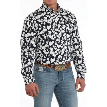 Men's Cinch Hibiscus Print Button-Down Western Shirt MTW1242006
