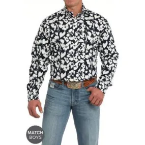 Men's Cinch Hibiscus Print Button-Down Western Shirt MTW1242006