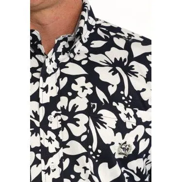 Men's Cinch Hibiscus Print Button-Down Western Shirt MTW1242006