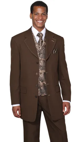 Milano Moda 6903V-BR Mens Suit