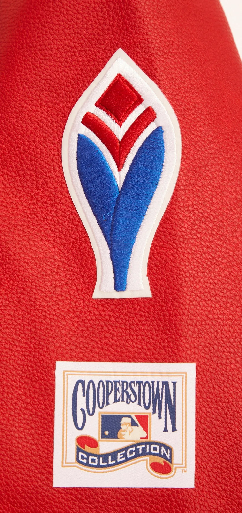 MLB ATLANTA BRAVES RETRO CLASSIC WOMEN'S RIB WOOL VARSITY JACKET (EGGSHELL/ RED)