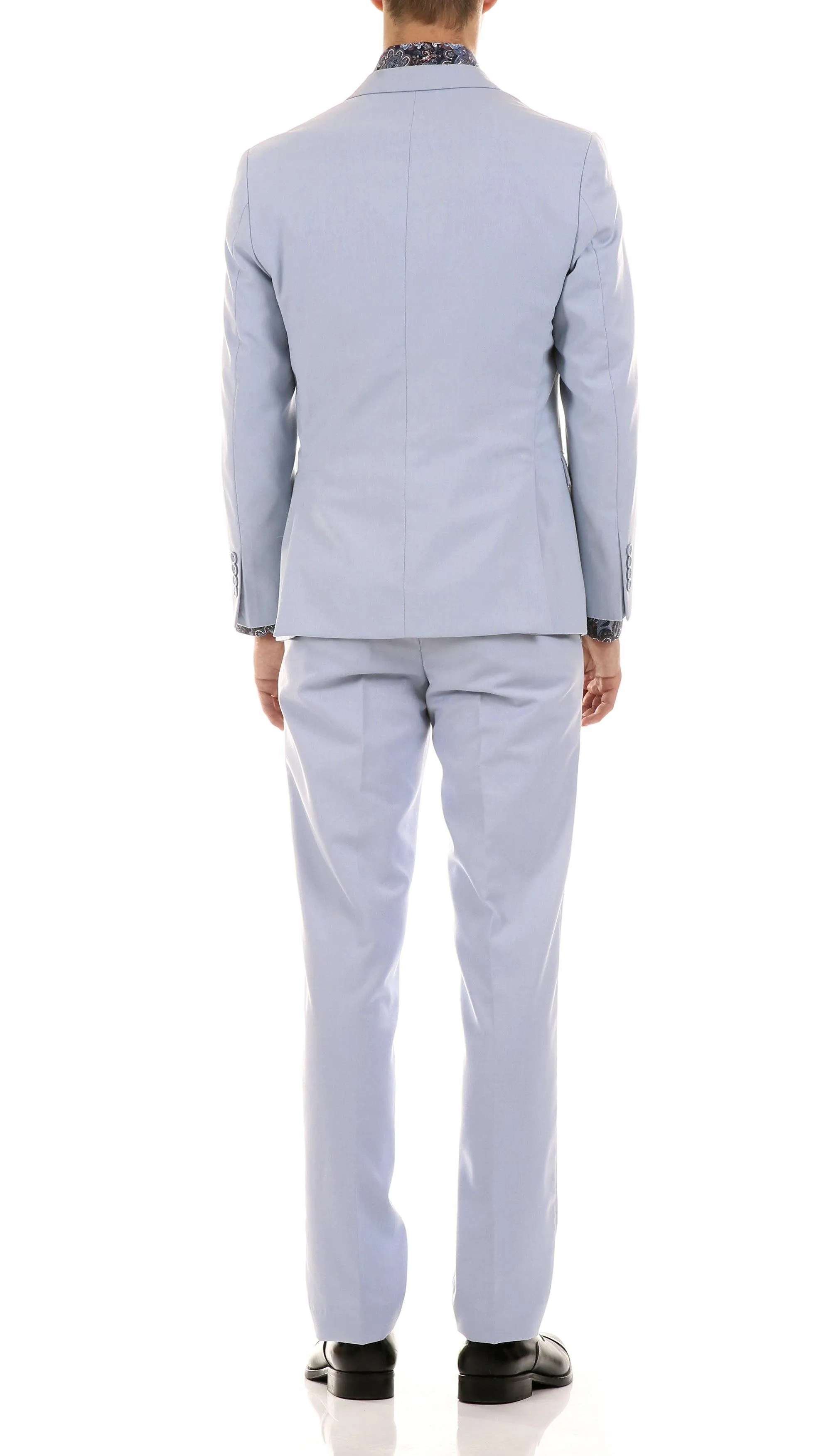 Oslo Collection - Slim Fit 2 Piece Suit Color Sky Blue