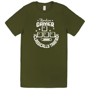 "Hardcore Gamer, Classically Trained" men's t-shirt