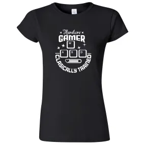 "Hardcore Gamer, Classically Trained" women's t-shirt