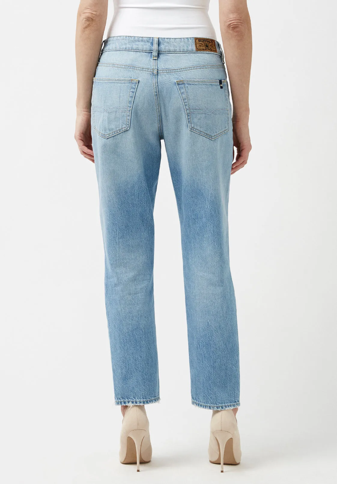 Relaxed Boyfriend Madison Women's Jeans Distressed Blue - BL15871