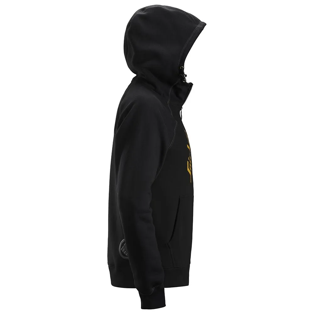 Snickers&#x20;2888&#x20;AllroundWork,&#x20;Logo&#x20;Full&#x20;Zip&#x20;Hoodie&#x20;-&#x20;Black