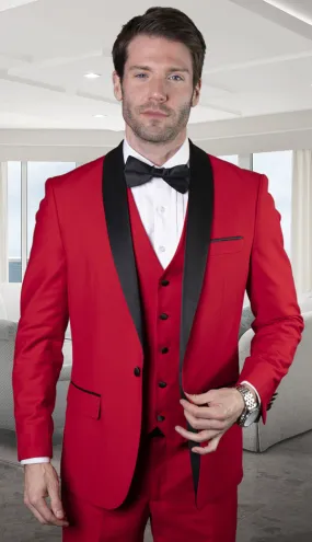 Statement  TUX-SH-RE Mens Suit