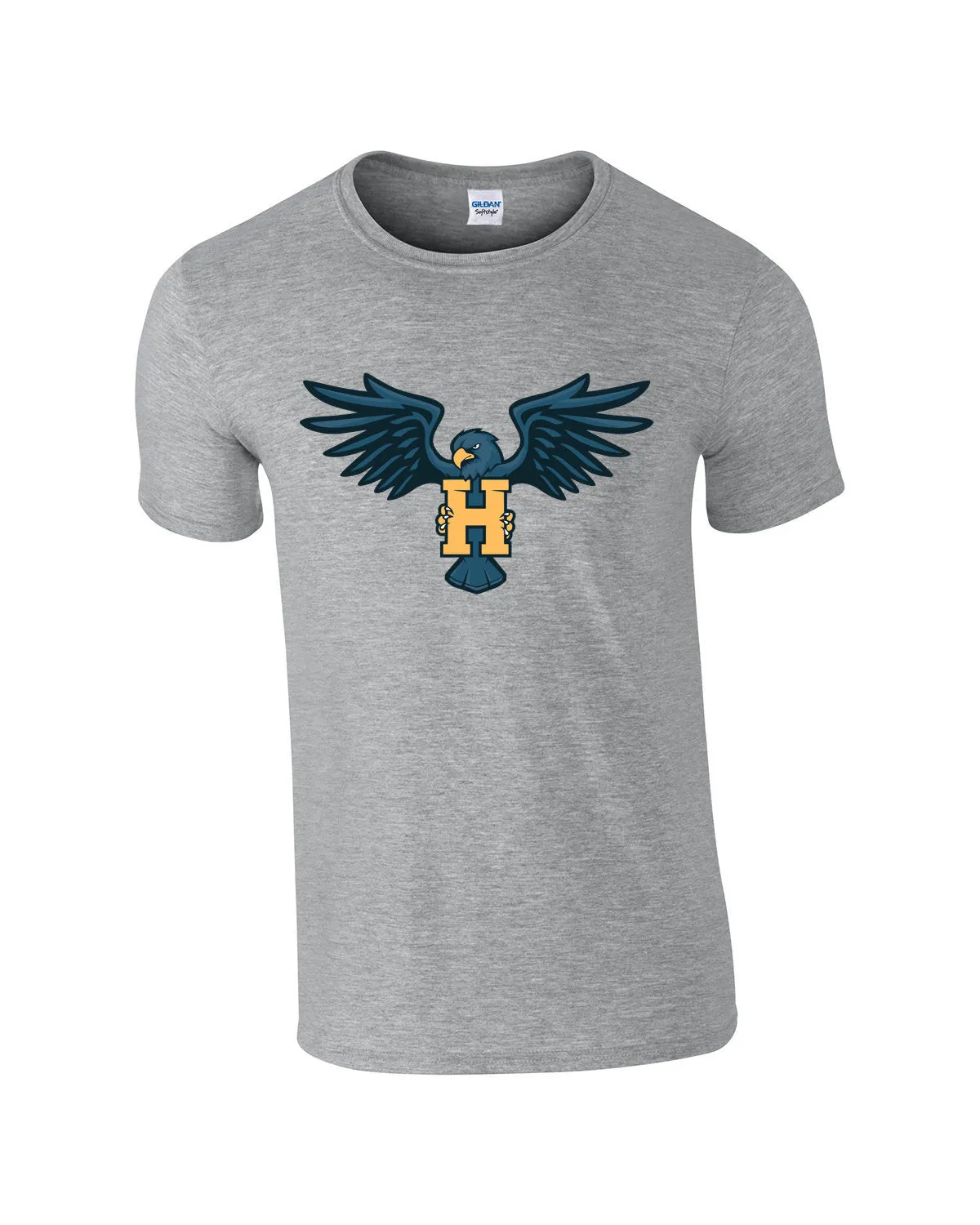T-Shirt - Short Sleeve - Cotton - Gray - Men's/Youth - Hawk Designs