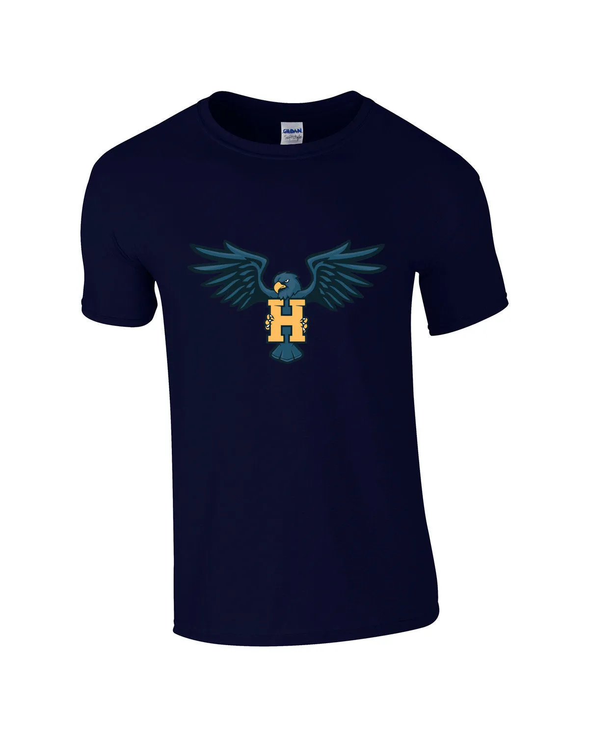 T-Shirt - Short Sleeve - Cotton - Navy - Men's/Youth - Hawk Designs