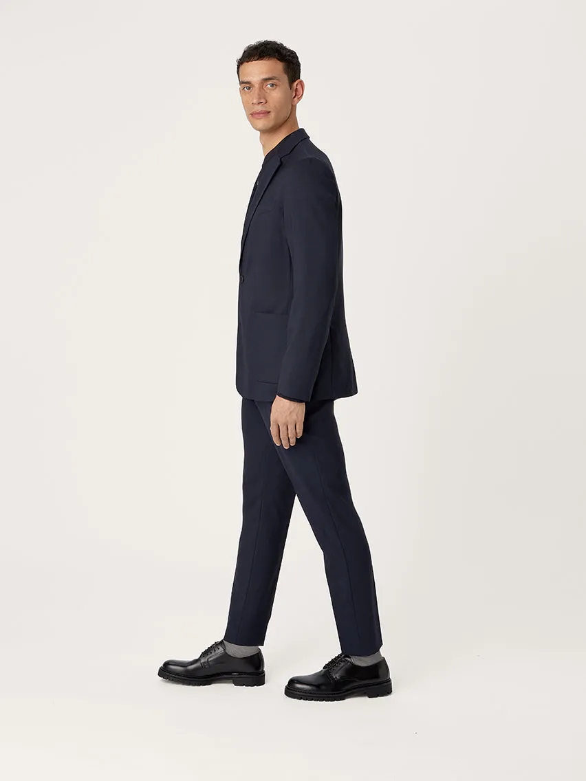 Navy Tropical Wool Suit - Stylish and Comfortable