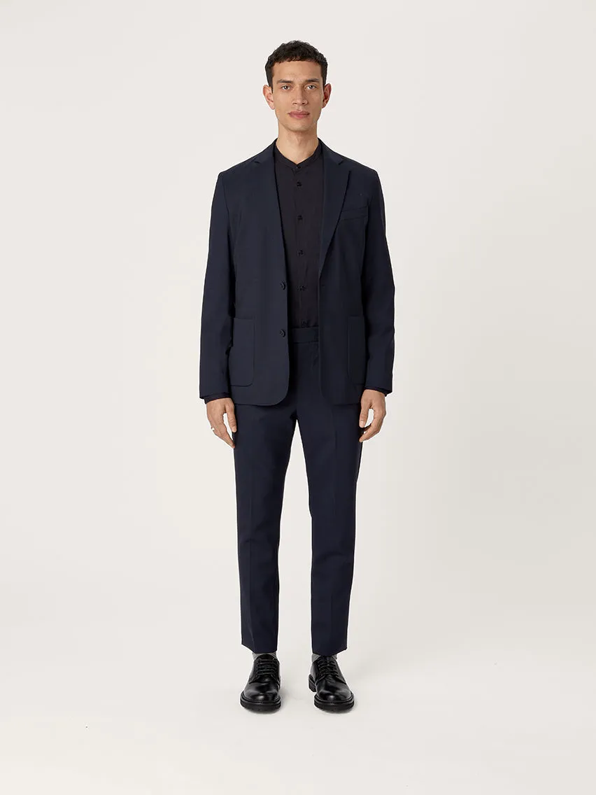 Navy Tropical Wool Suit - Stylish and Comfortable