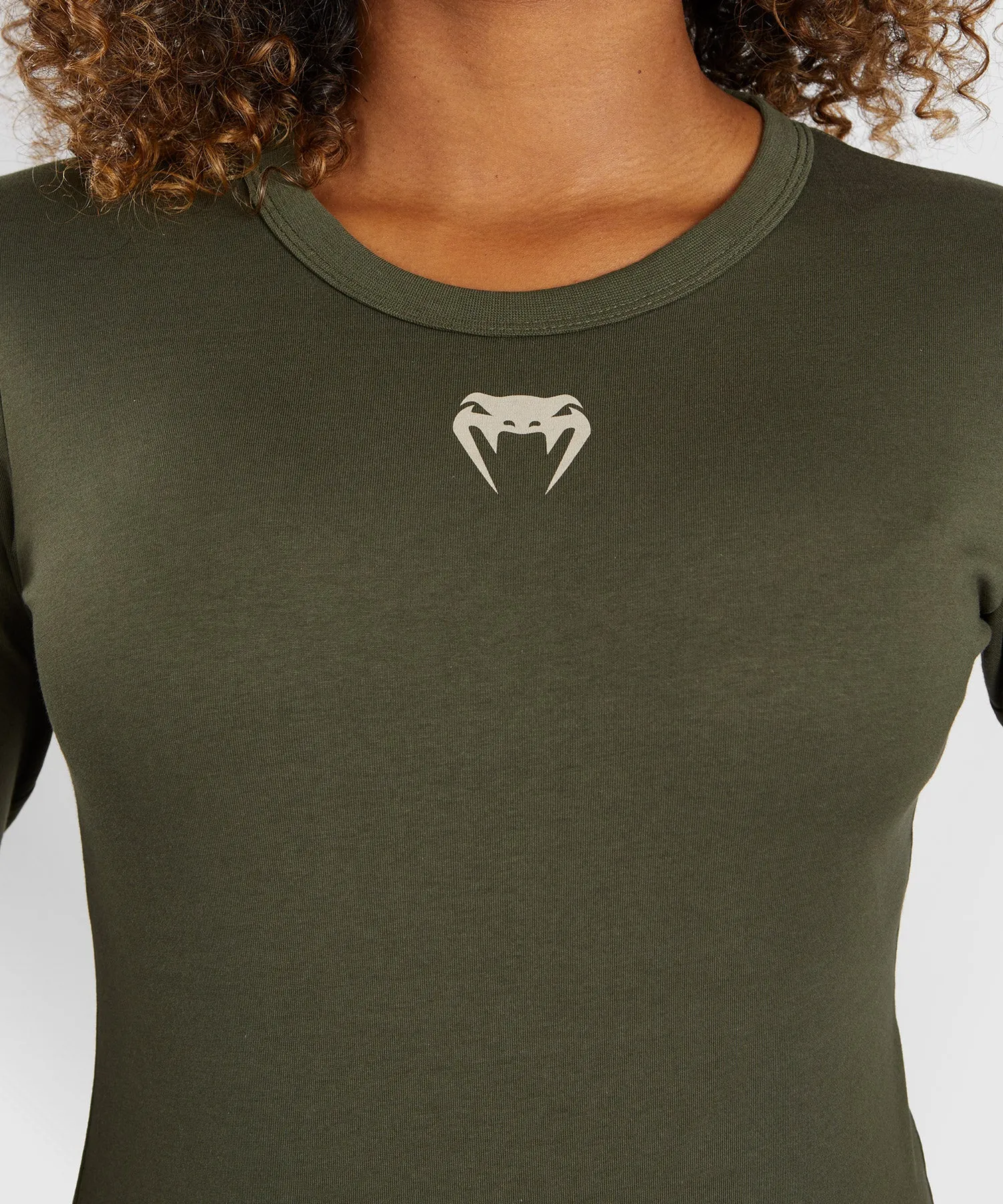 UFC Adrenaline by Venum Fight Week  Women’s Long-sleeve Cotton T-shirt - Khaki/Bronze