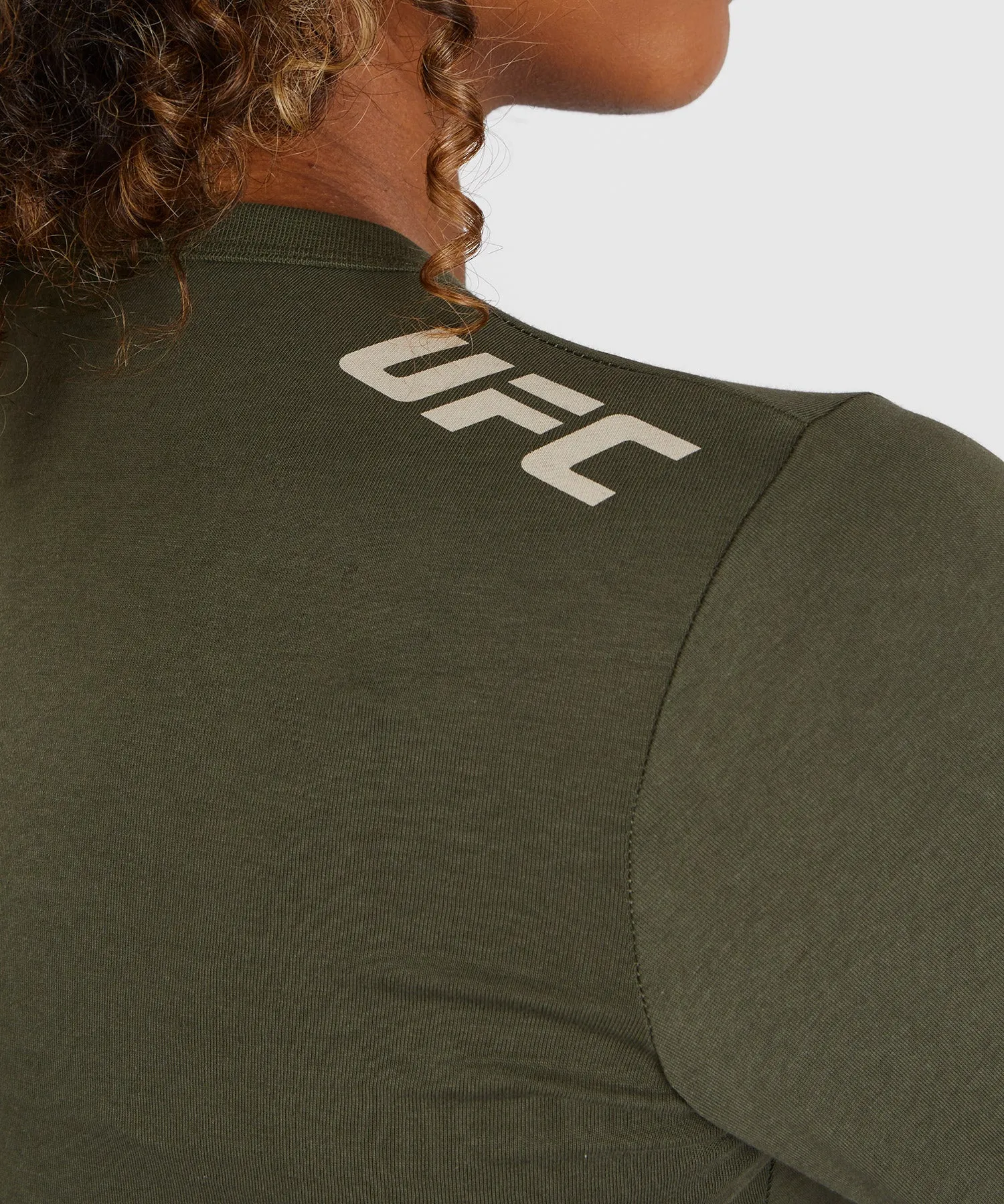 UFC Adrenaline by Venum Fight Week  Women’s Long-sleeve Cotton T-shirt - Khaki/Bronze